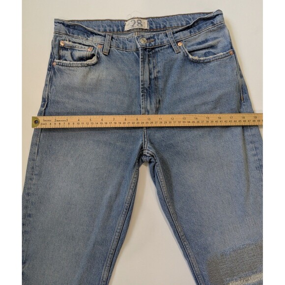 Free People We The Free Vixen Cigarette Jeans Distressed Raw Hem Size 28 - Picture 8 of 14